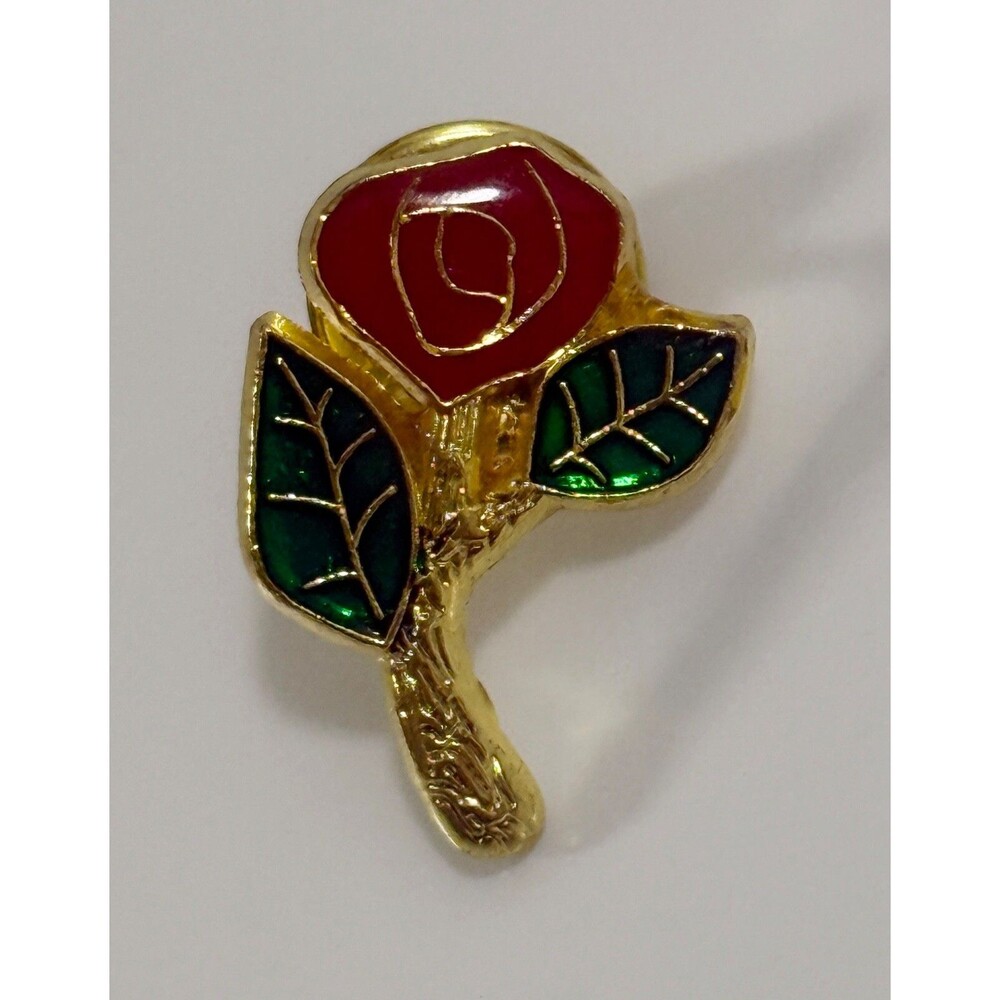 Rose Bud Lapel Pin Stylized Design‎